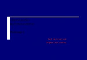 UPRAVLJAKO RAUNOVODSTVO Predavanja 1 Prof dr Jovica Lazi