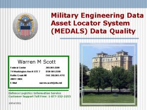 Military Engineering Data Asset Locator System MEDALS Data