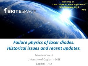 Workshop on Laser Diodes for Space Applications 23