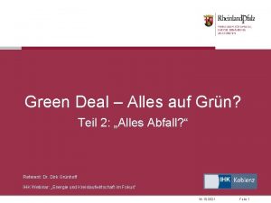 Green Deal Alles auf Grn Teil 2 Alles