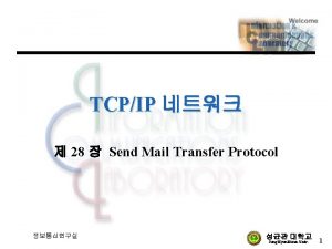 TCPIP 28 Send Mail Transfer Protocol Sung Kyun