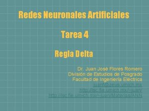 Redes Neuronales Artificiales Tarea 4 Regla Delta Dr