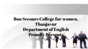 Bon Secours College for women Thanjavur Department of