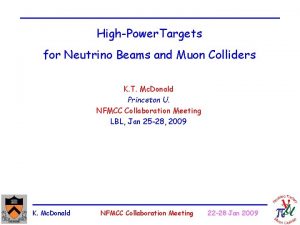 HighPower Targets for Neutrino Beams and Muon Colliders