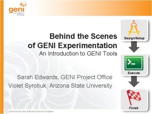 Behind the Scenes of GENI Experimentation An Introduction