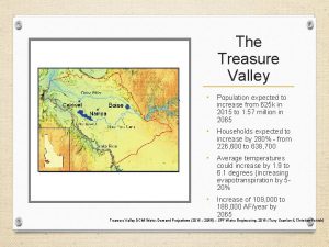 The Treasure Valley Population expected to increase from