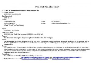 TGm Work Plan Adhoc Report IEEE 802 16