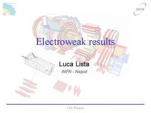 Electroweak results Luca Lista INFN Napoli LHC Physics