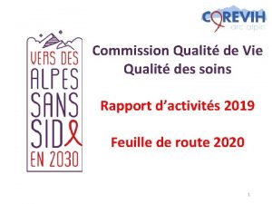 Commission Qualit de Vie Qualit des soins Rapport