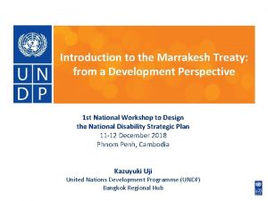 Introduction to the Marrakesh Treaty from a Development
