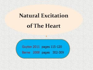 Natural Excitation of The Heart Guyton 2011 pages