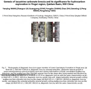 Genesis of lacustrine carbonate breccia and its significance