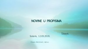 NOVINE U PROPISIMA Solaris 12 03 2019 Olivera