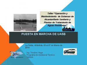 Taller Operacin y Mantenimiento de Sistemas de Alcantarillado