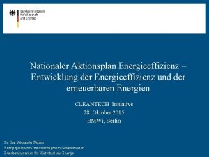 Nationaler Aktionsplan Energieeffizienz Entwicklung der Energieeffizienz und der