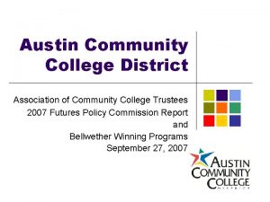 Austin Community College District Association of Community College