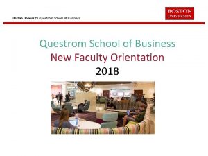 Boston University Questrom School of Business New Faculty