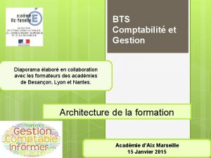 BTS Comptabilit et Gestion Diaporama labor en collaboration