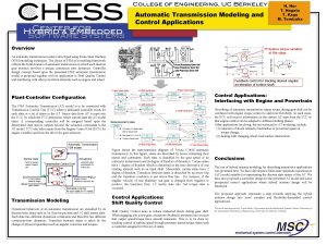 Automatic Transmission Modeling and Control Applications Overview Reduce