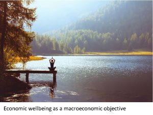 Economic Wellbeing Economic wellbeing as a macroeconomic objective