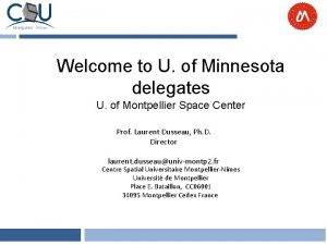 Welcome to U of Minnesota delegates U of