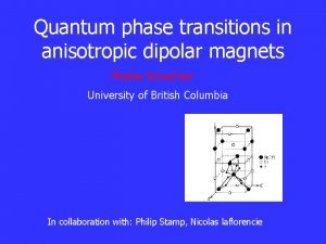 Quantum phase transitions in anisotropic dipolar magnets Moshe