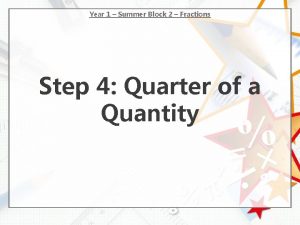 Year 1 Summer Block 2 Fractions Step 4