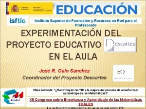 Instituto Superior de Formacin y Recursos en Red