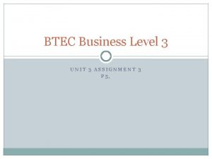 BTEC Business Level 3 UNIT 3 ASSIGNMENT 3