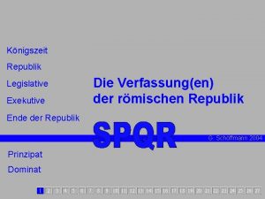 Intro Knigszeit Republik Die Verfassungen der rmischen Republik