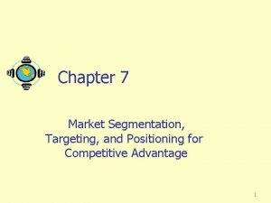 Chapter 7 Market Segmentation Targeting and Positioning for