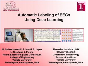 Automatic Labeling of EEGs Using Deep Learning M