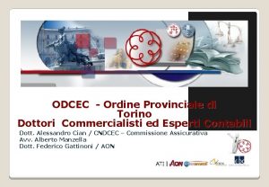 ODCEC Ordine Provinciale di Torino Dottori Commercialisti ed