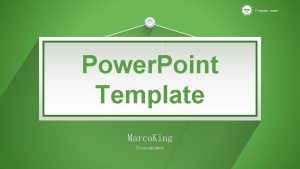 Company name Power Point Template Marco King Docer