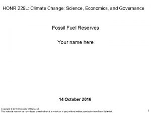 HONR 229 L Climate Change Science Economics and