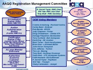 AAQG Registration Management Committee RMC Administrator Gilbert Hedge