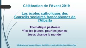 Clbration de lAvent 2019 Les coles catholiques des