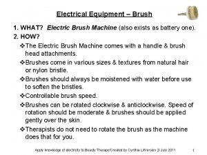 Electrical Equipment Brush 1 WHAT Electric Brush Machine