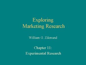 Exploring Marketing Research William G Zikmund Chapter 11