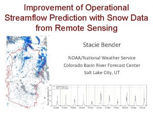 Improvement of Operational Streamflow Prediction with Snow Data