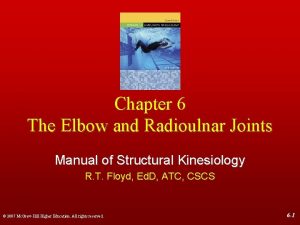 Chapter 6 The Elbow and Radioulnar Joints Manual