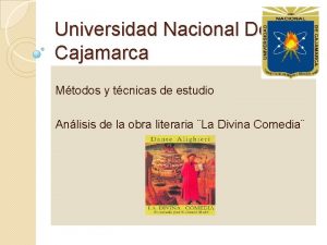 Universidad Nacional De Cajamarca Mtodos y tcnicas de