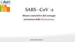 SARS Co V 2 Misure contenitive del contagio