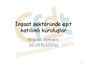 naat sektrnde eit katlml kurulular Brksel Semineri 20