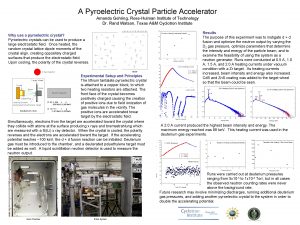 A Pyroelectric Crystal Particle Accelerator Amanda Gehring RoseHulman