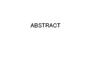 ABSTRACT TITLE Believability and expectations BACKGROUND A believable