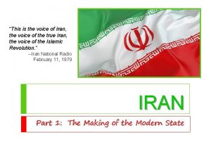 This is the voice of Iran the voice
