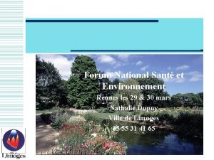 Forum National Sant et Environnement Rennes les 29