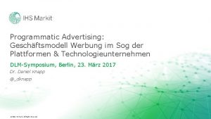 Programmatic Advertising Geschftsmodell Werbung im Sog der Plattformen