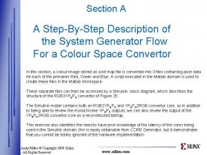 Section A A StepByStep Description of the System